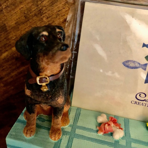 NEW Rottweiler Mom Dad & Puppy Dog Breed Resin/Ceramic Photo Frame Gift Boxed - Picture 3 of 11